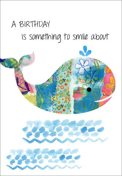 Pattern Whale Birthday Card extra
