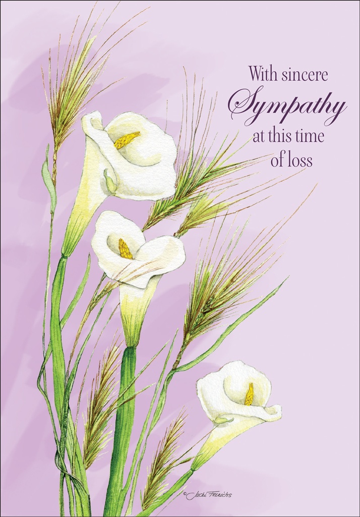 Calla Lily Sympathy Card extra