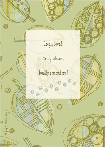 Truly Missed Pet Sympathy Card extra