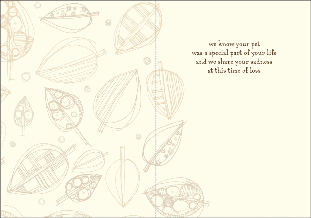 Truly Missed Pet Sympathy Card extra