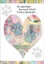 Loving Paws Pet Sympathy Card extra