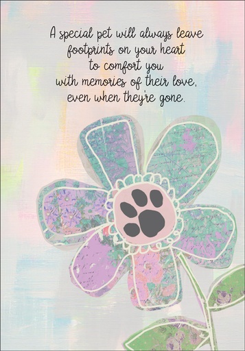 Comforting Pet Sympathy Card extra