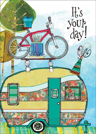 Happy Birthday Card- Happy Camper extra