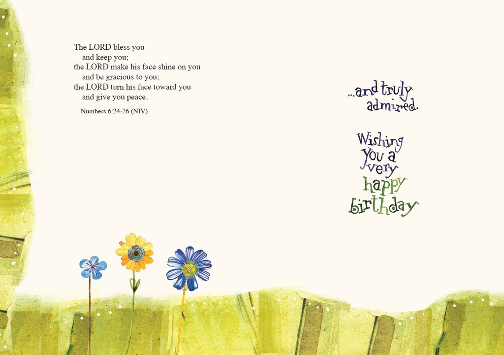 BR119C - Inspiration Birthday Card with Scripture extra