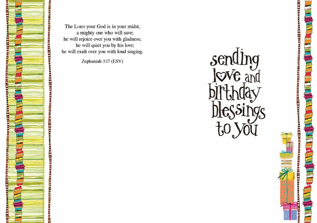 BR120C - God loves you Birthday Card with Scripture extra