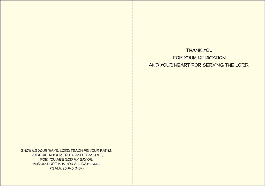 Clergy Appreciation Card extra