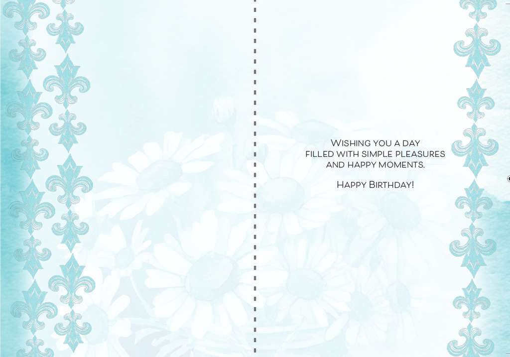 B115 Happy Birthday Daisies in Jar Greeting Card extra