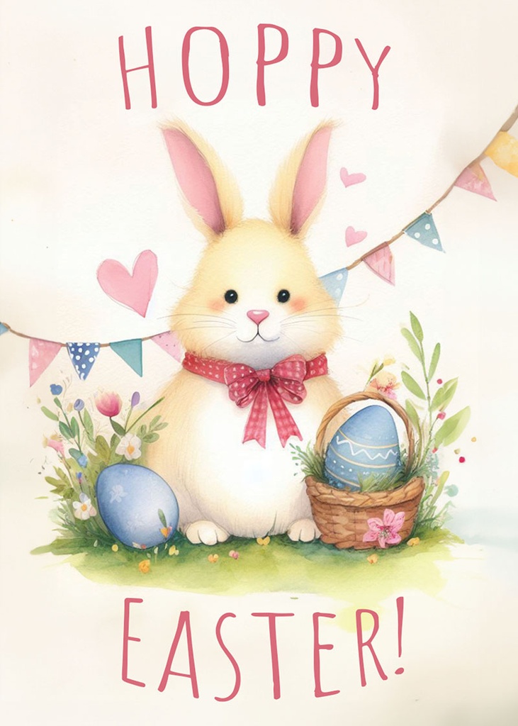 E44654 - Hoppy Easter Bunny Card extra