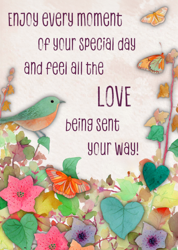 B118 Enjoy every moment Birthday Card extra