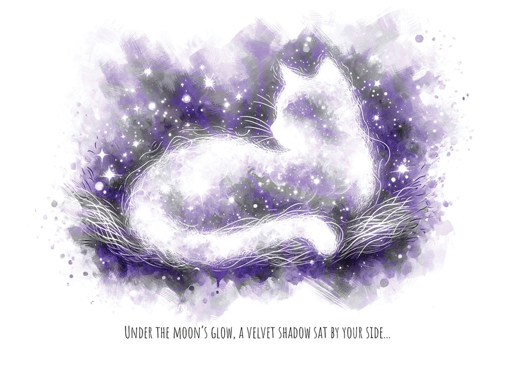 S244678 - Cat Sympathy Card - Moonlit Remembrance extra