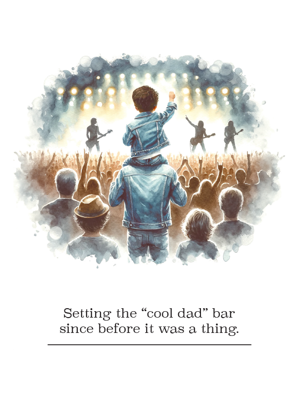 F667 - Rad Dad Throwback Father's Day Card extra