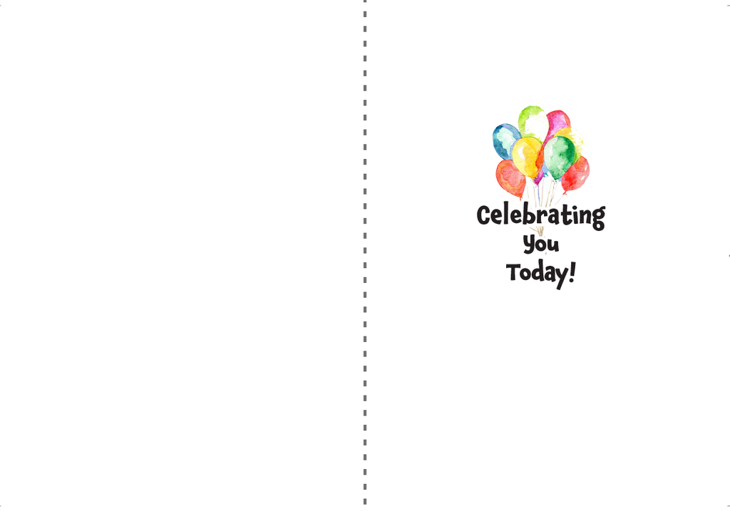 B129 -  Happy Birthday Celebrate with Cake extra