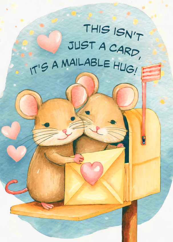 F438C Mailable hug friendship card extra
