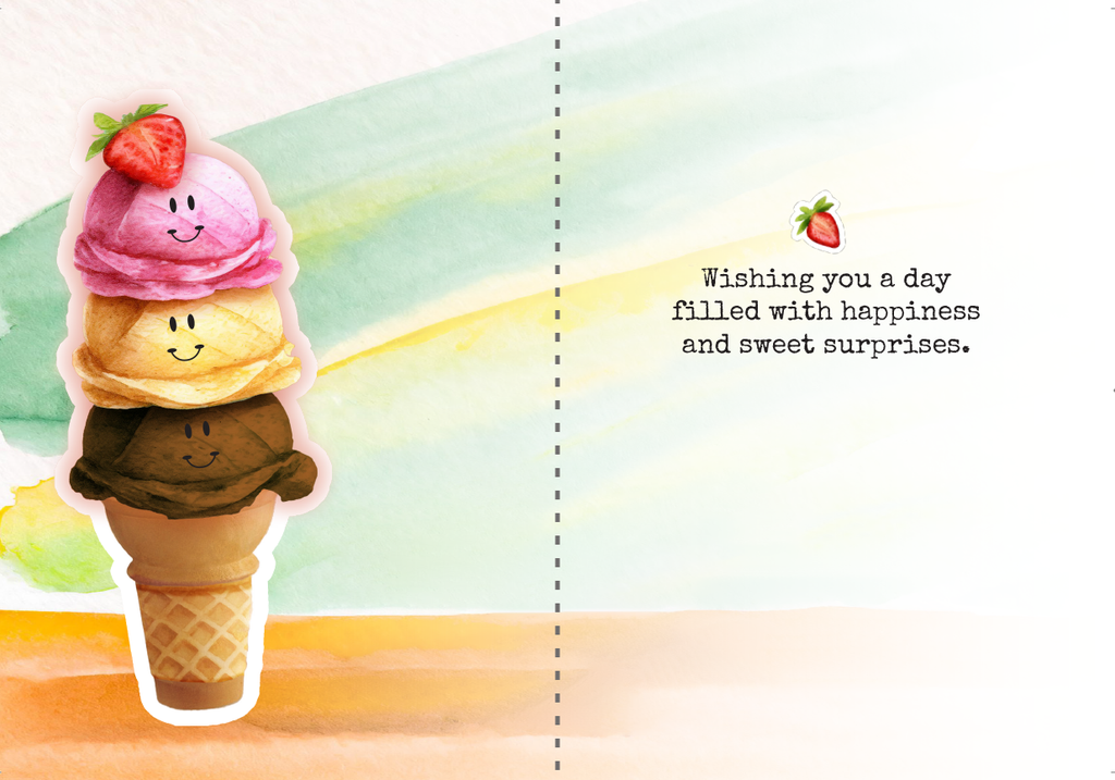 B108 Ice Cream Cone Birthday Surprise extra