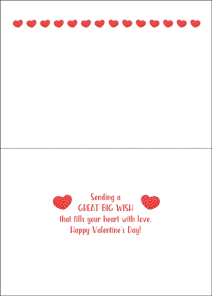 V7801 - 5x7 BIG Valentine Wish extra