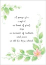 SH255C - A Prayer for Comfort sympathy card extra