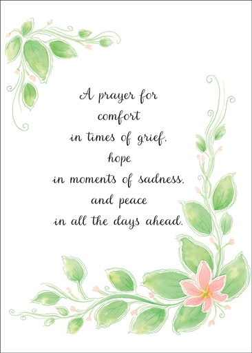 SH255C - A Prayer for Comfort sympathy card extra