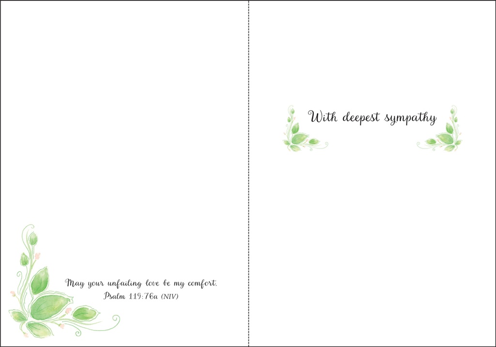 SH255C - A Prayer for Comfort sympathy card extra