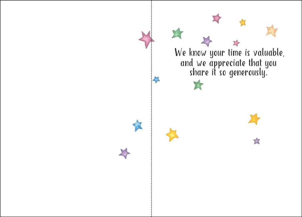 A1425V - Stars Anniversary Cards for Volunteers extra