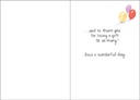 B4130V - Balloons Birthday Cards for Volunteers extra