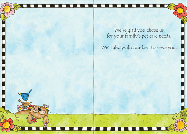 PU410 - Veterinary Clinic Welcome Cards extra