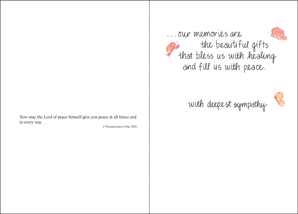 S4238C - Lilacs Scripture Sympathy Cards extra