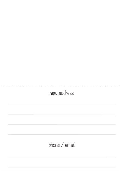 FA04 - Moved! Announcement Cards extra