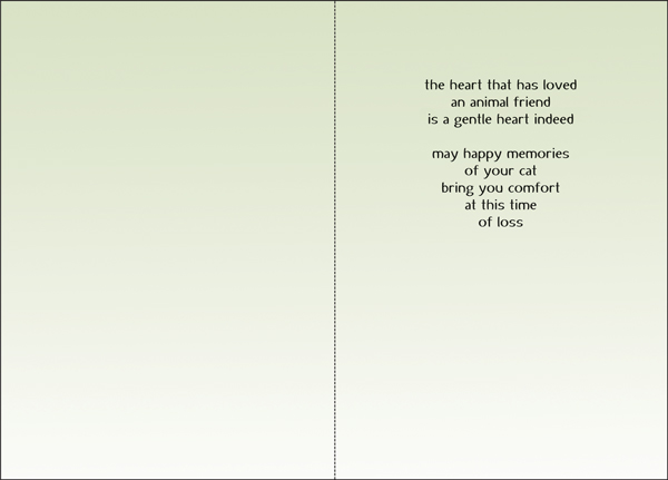 G8495 - Feline Sympathy Pet Cards extra