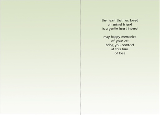 G8495 - Feline Sympathy Pet Cards extra