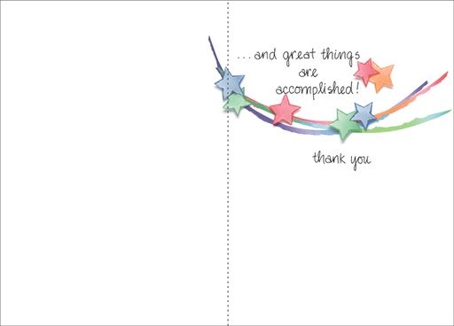 T338V - Stars and Streamers Volunteer Thank You Card extra