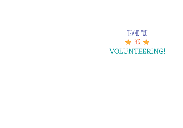 T9302V - We Appreciate You Volunteer Cards extra
