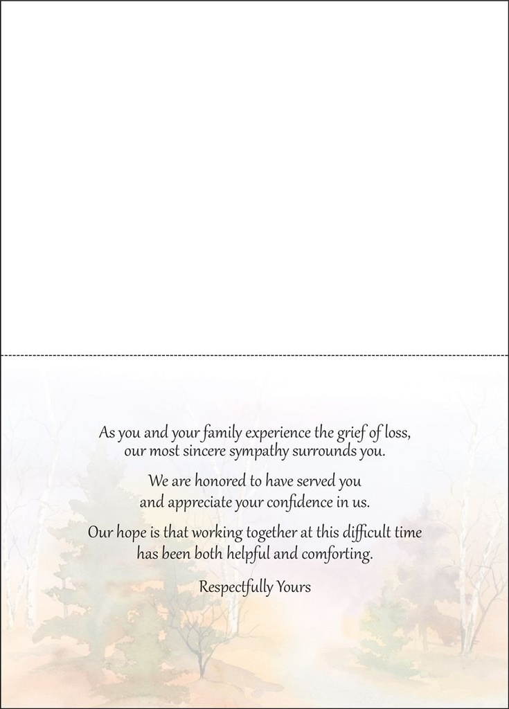 TG308 - Funeral Director Thank You Card extra