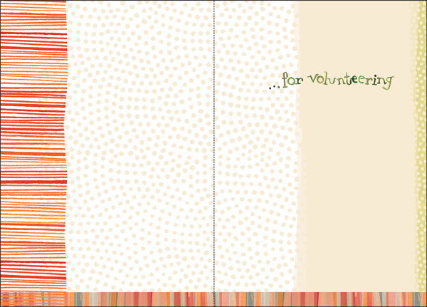 TU304V - Robin Thank You Card for Volunteers extra