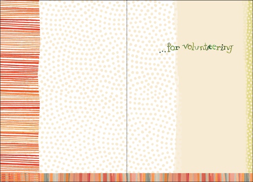 TU304V - Robin Thank You Card for Volunteers extra