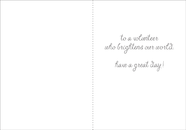 UBL05V - Candles Birthday Note Cards for Volunteers extra