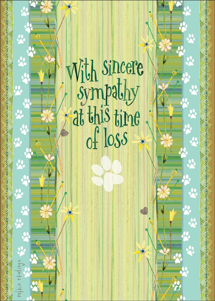 Sincere Sympathy Pet Loss Card extra