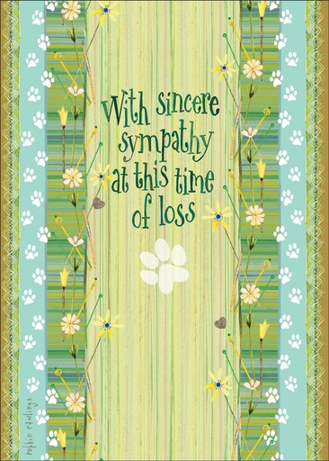 Sincere Sympathy Pet Loss Card extra