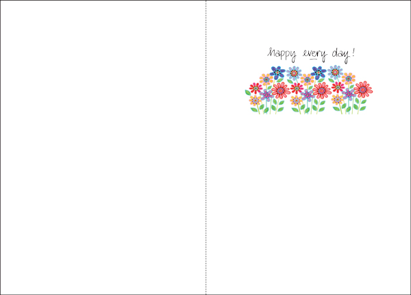 B5112 - Birthday - Bright Flowers extra