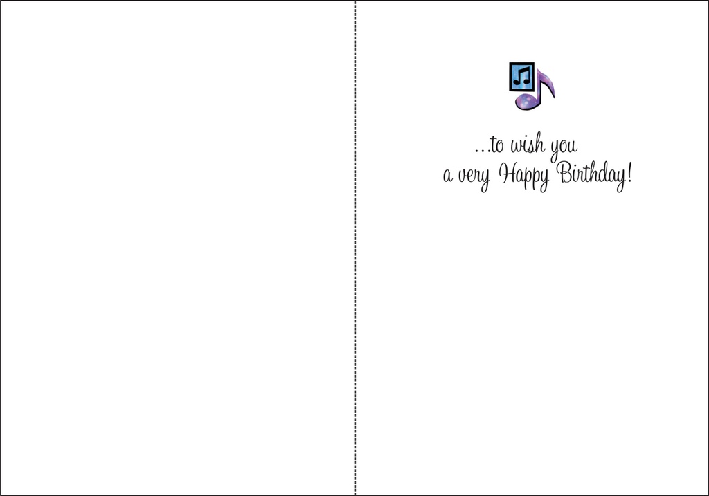 BH160 - Music Birthday Card extra