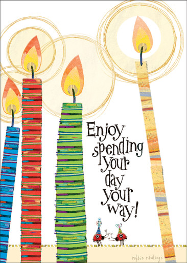 Tall Candles Birthday Card