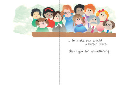 All Kinds of Volunteers Thank You Card-B196V