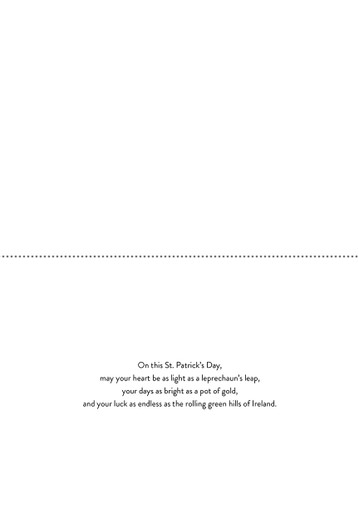 SP844666 - Leprechaun's Leap with Shamrocks St. Patrick's Day Card