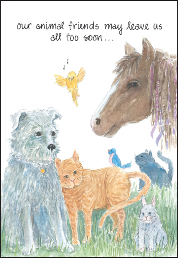Animal Footprints Sympathy Card-G4433 extra