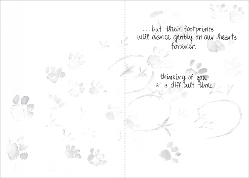 Animal Footprints Sympathy Card-G4433 extra