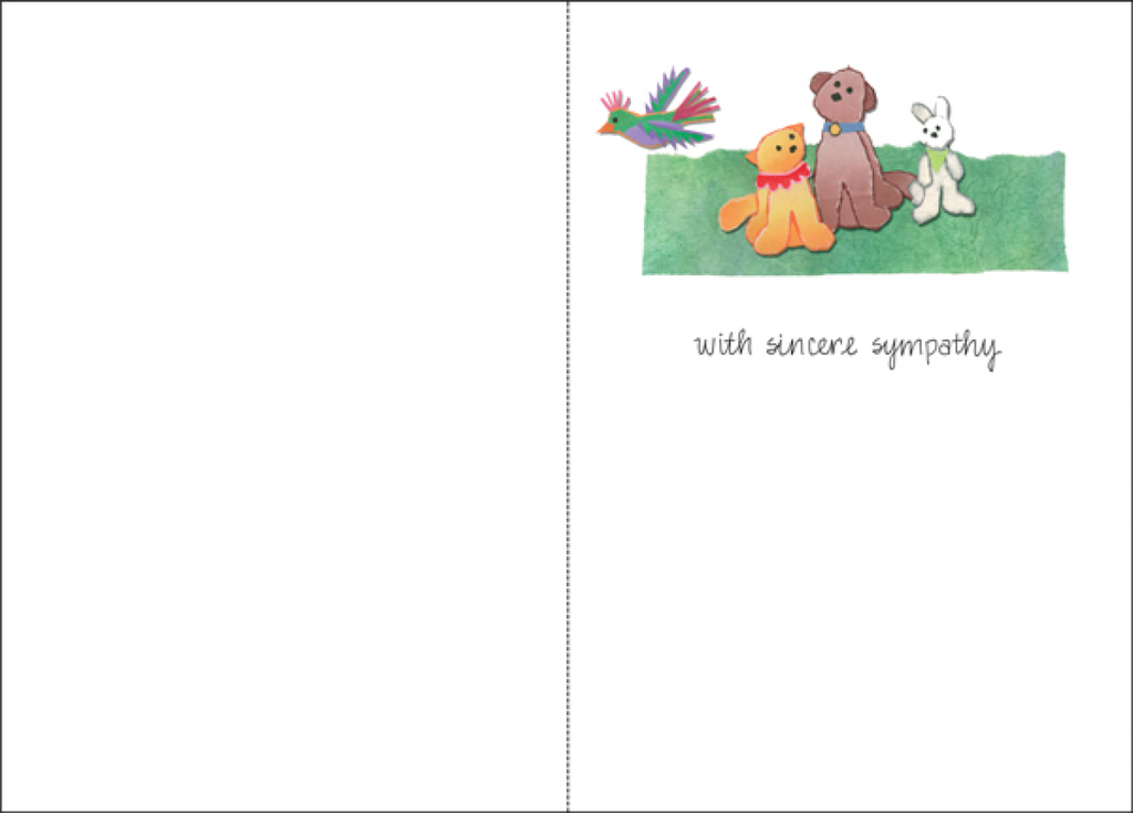 Hurts to Lose a Pet / Pet sympathy card-P408 extra