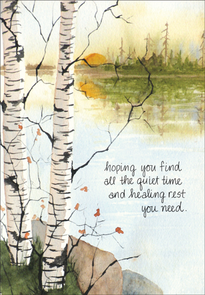 Peaceful Lake Get Well Card-GWG502 extra