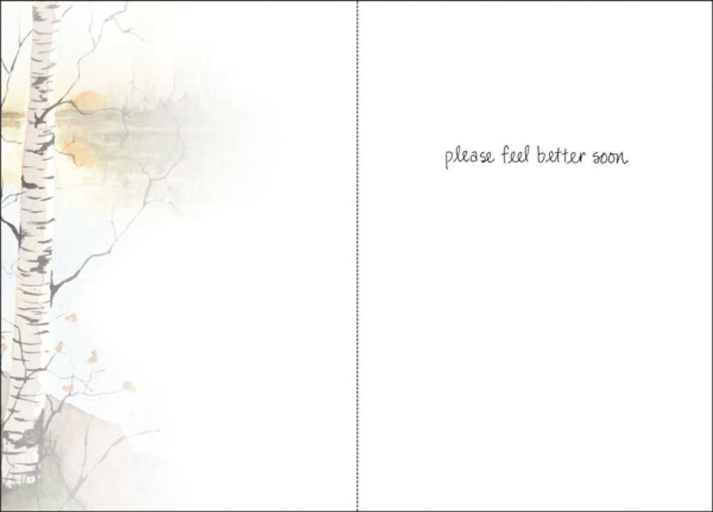 Peaceful Lake Get Well Card-GWG502 extra