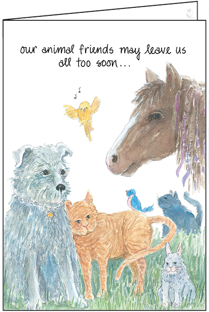 Animal Footprints Sympathy Card-G4433