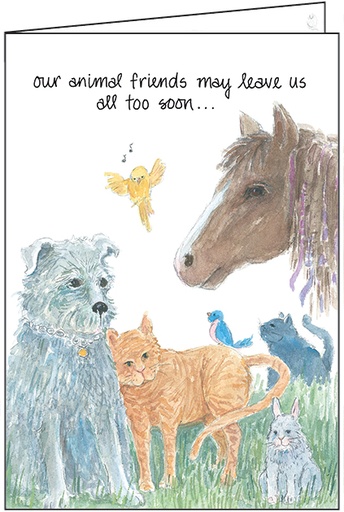 Animal Footprints Sympathy Card