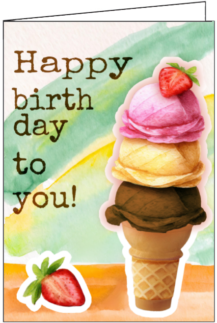 B108 Ice Cream Cone Birthday Surprise